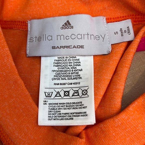 Adidas Stella McCartney New York Women's Tennis Tank Orange / Shock Pink - Picture 9 of 15